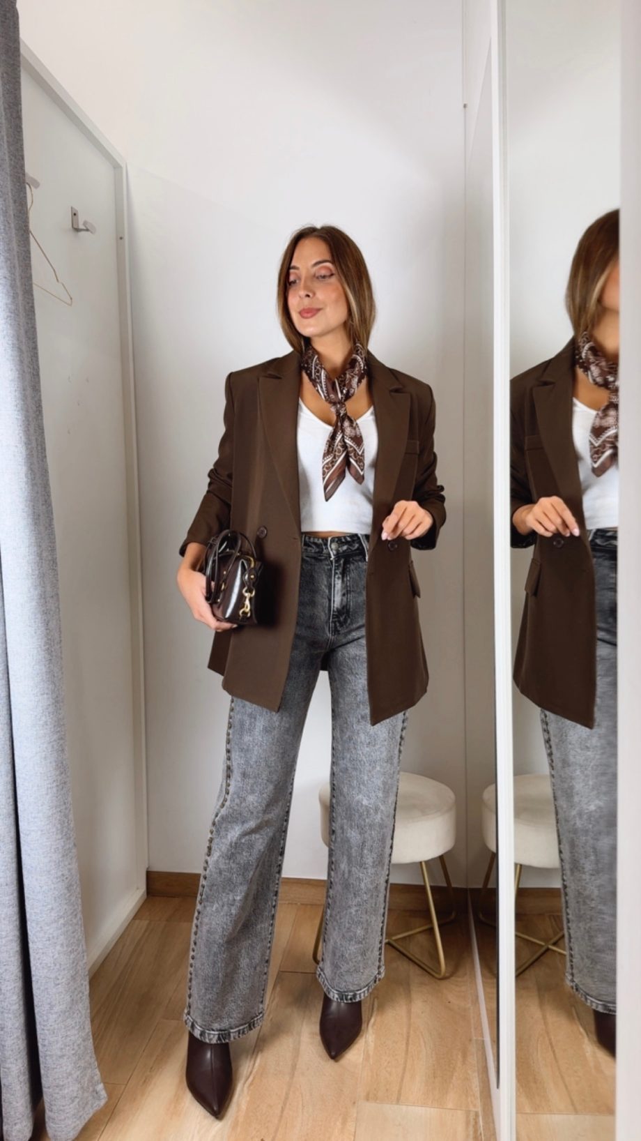 Jeans Tachas Gris