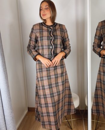 Falda Cuadros Gladys Camel