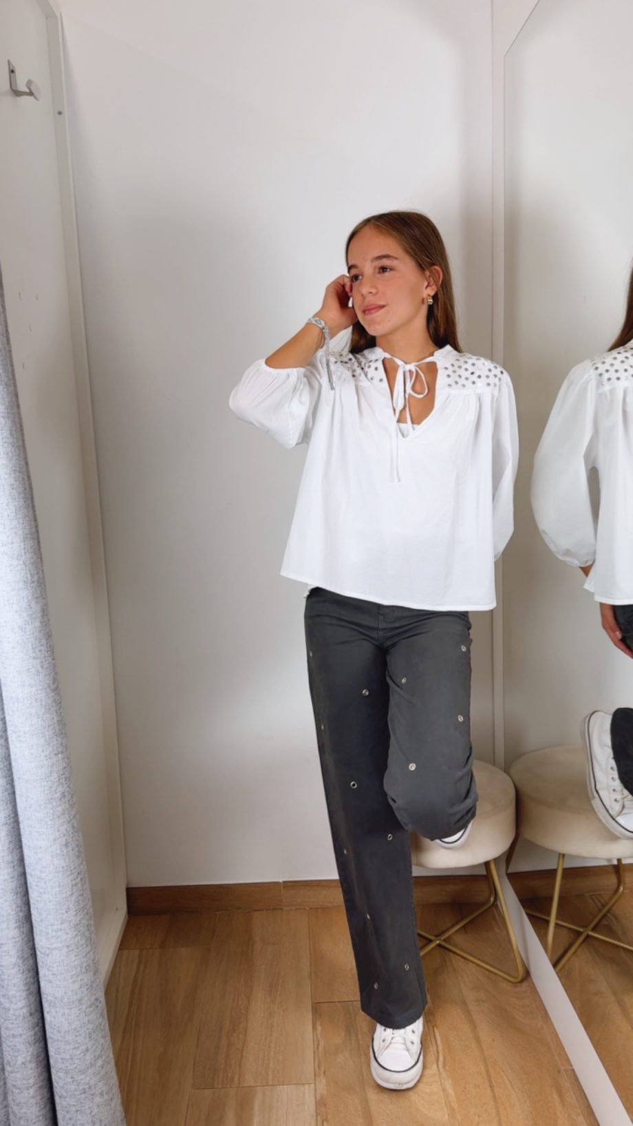 Blusa Tachas Blanca