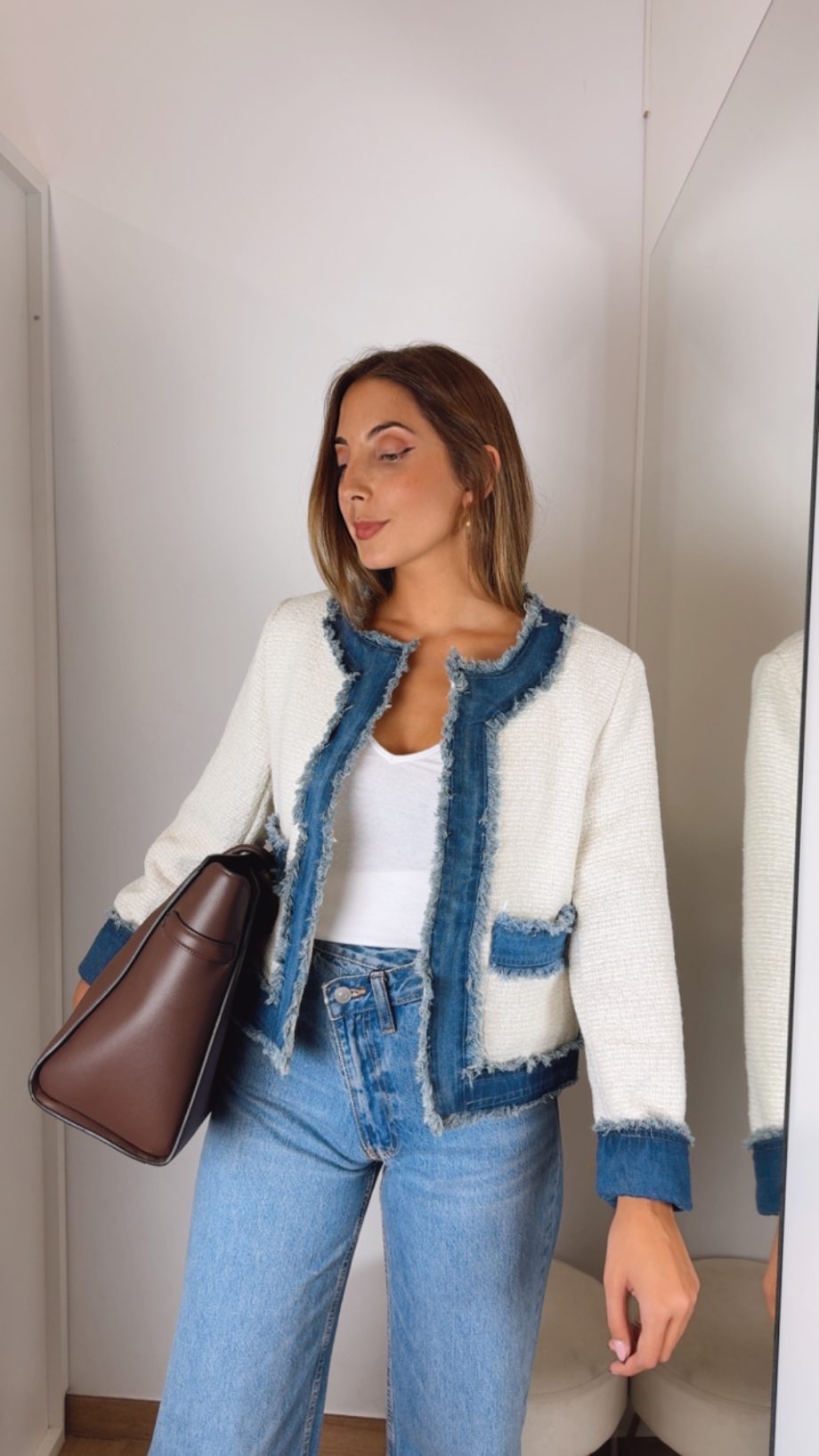 Chaqueta Combinada Denim