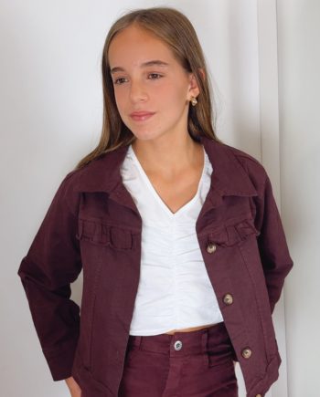 Chaqueta Volante Burdeos