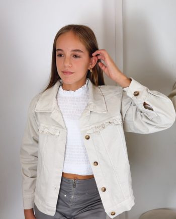 Chaqueta Volante Beige