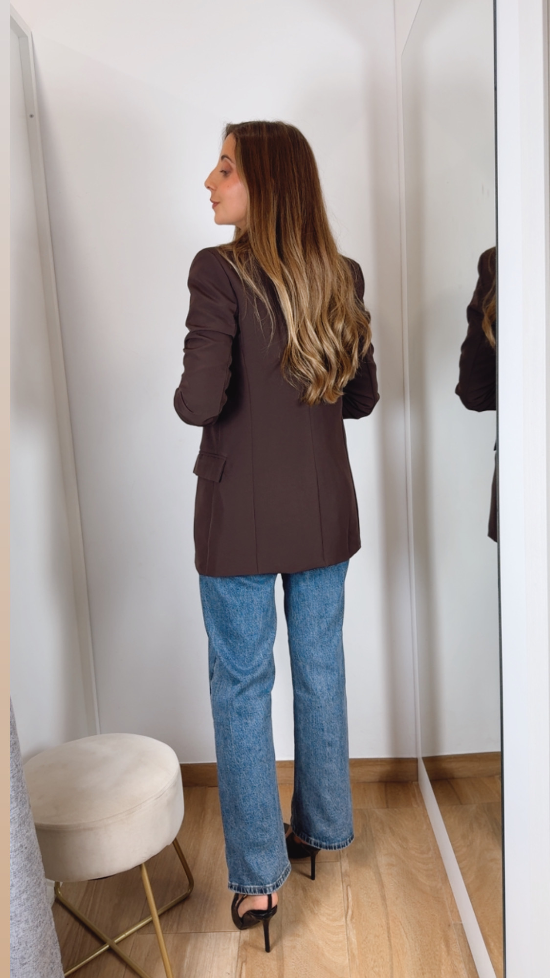 Blazer Doble Botonadura Chocolate