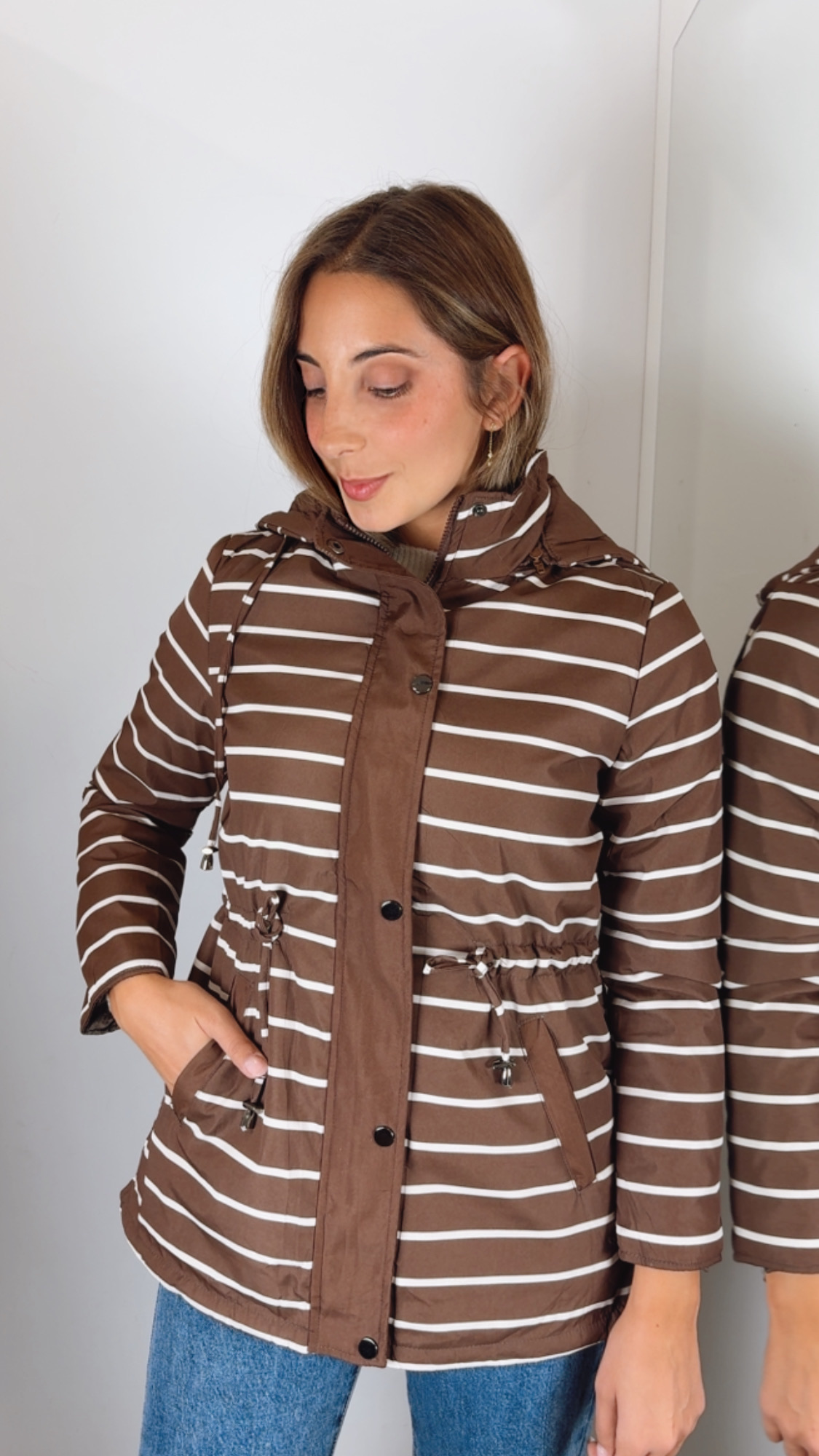 Parka Rayas Chocolate