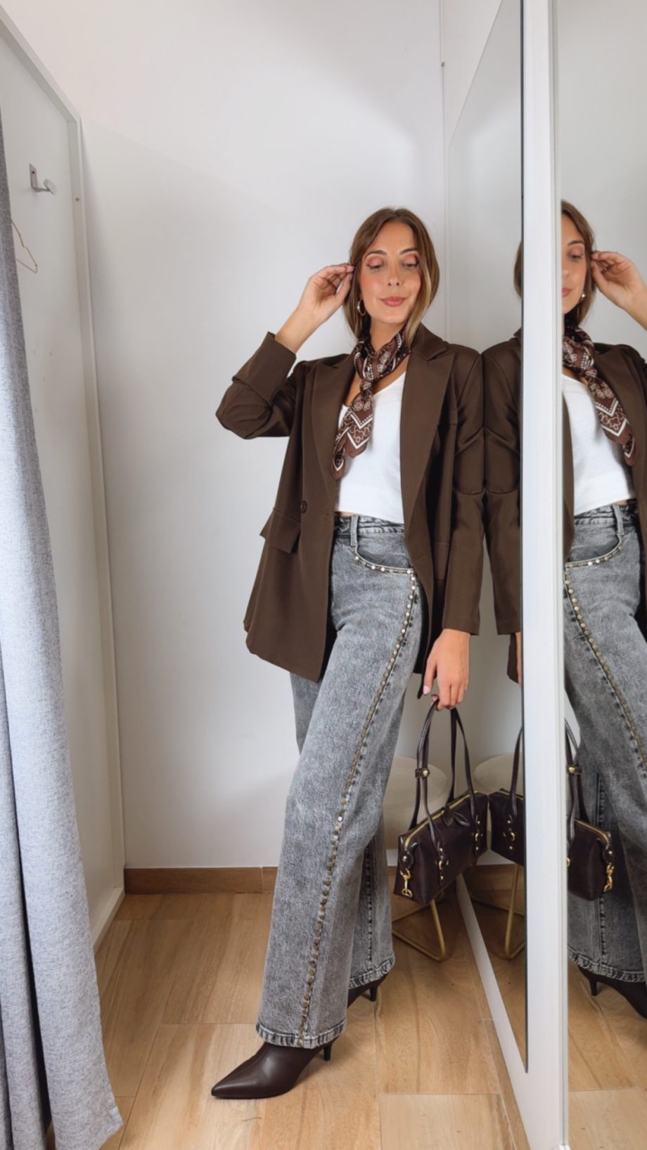 Jeans Tachas Gris