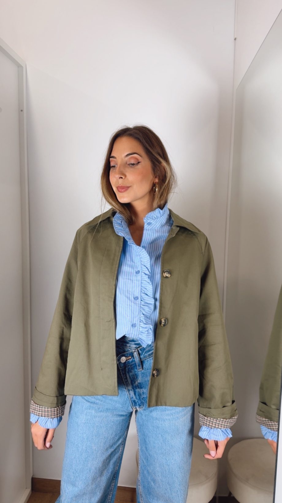 Gabardina Corta Khaki