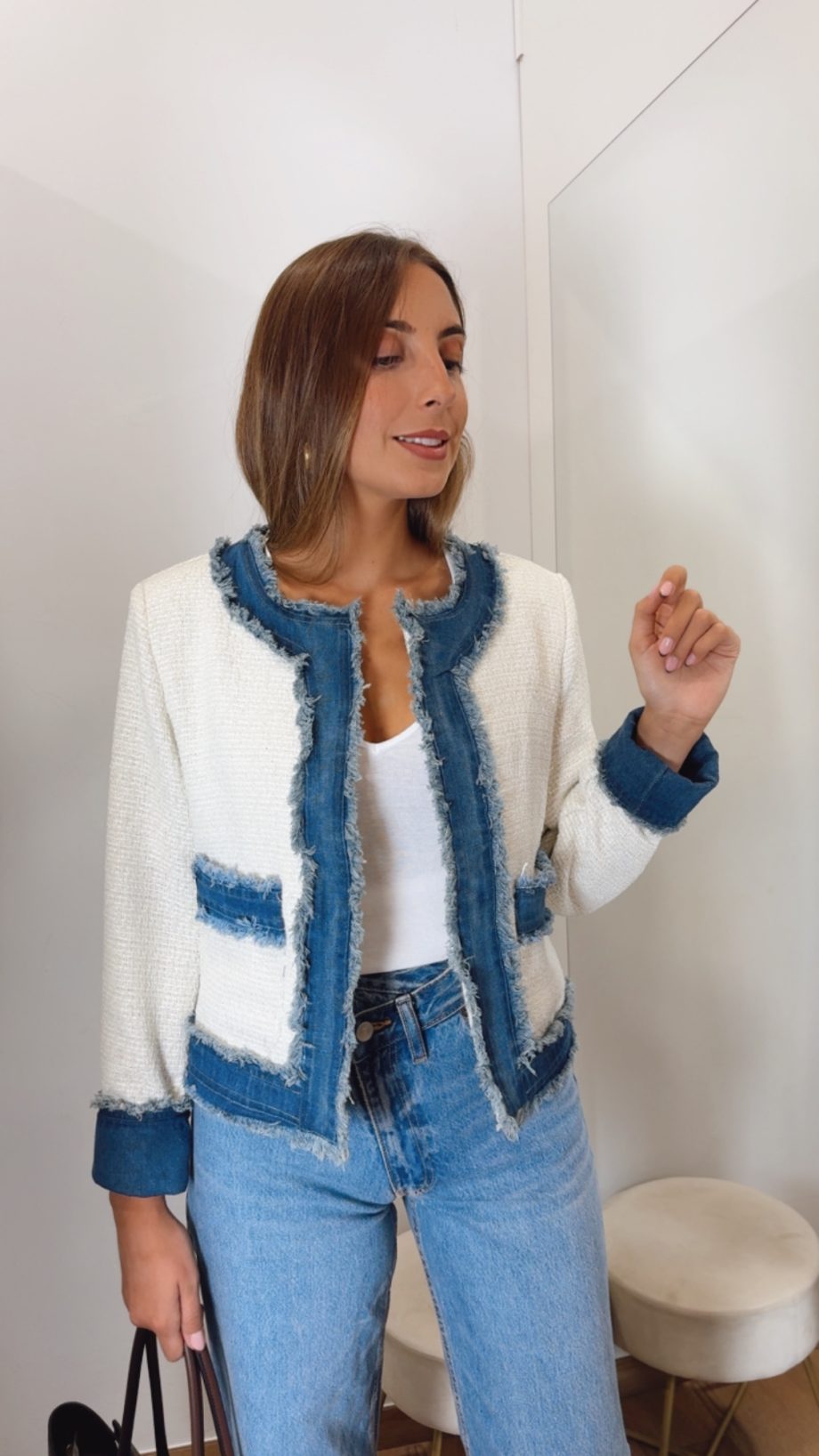 Chaqueta Combinada Denim