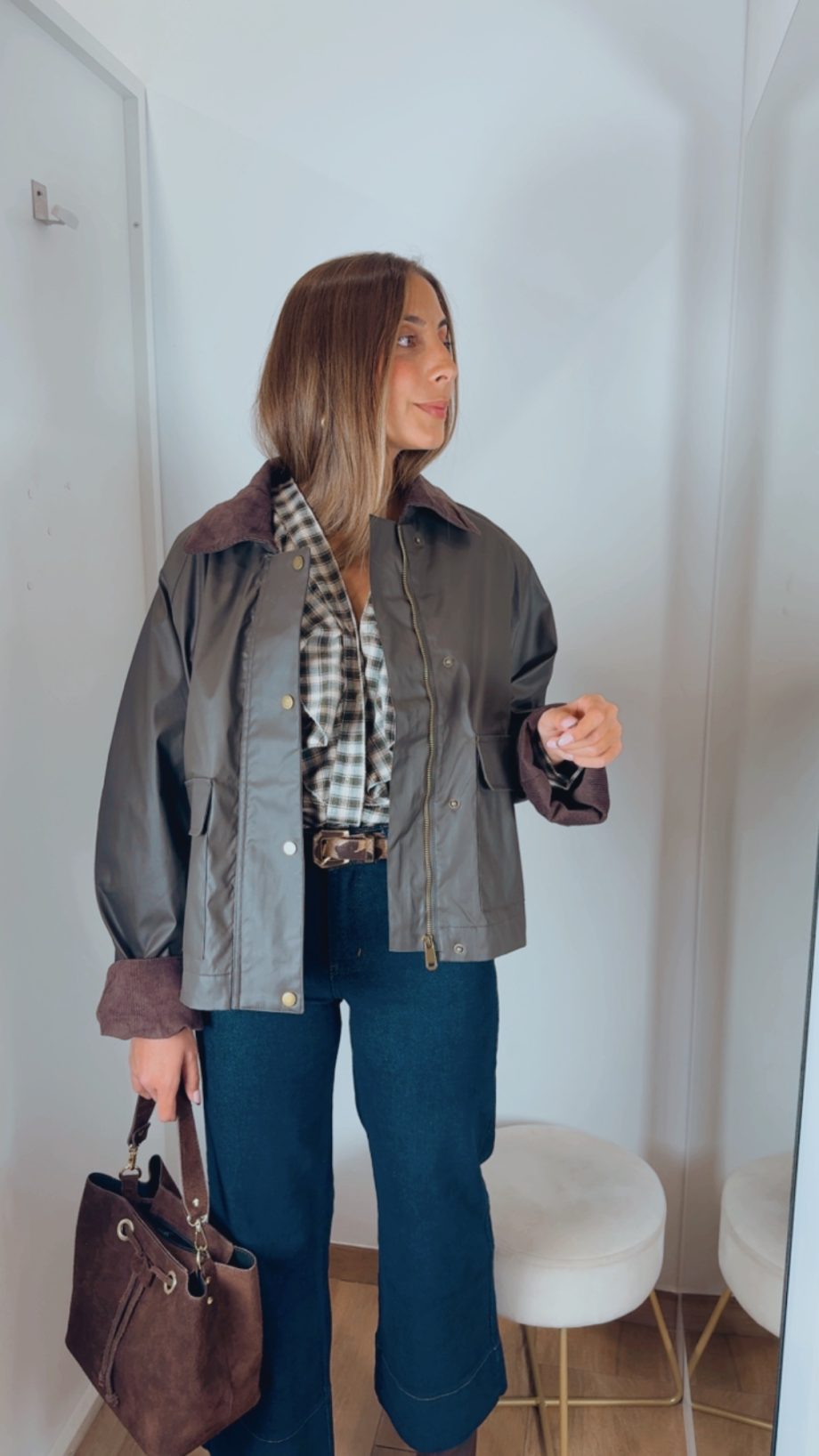 Chaqueta Encerada Caqui
