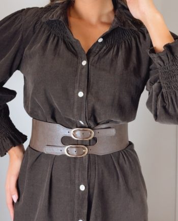 Cinturón Hebilla Marrón Chocolate