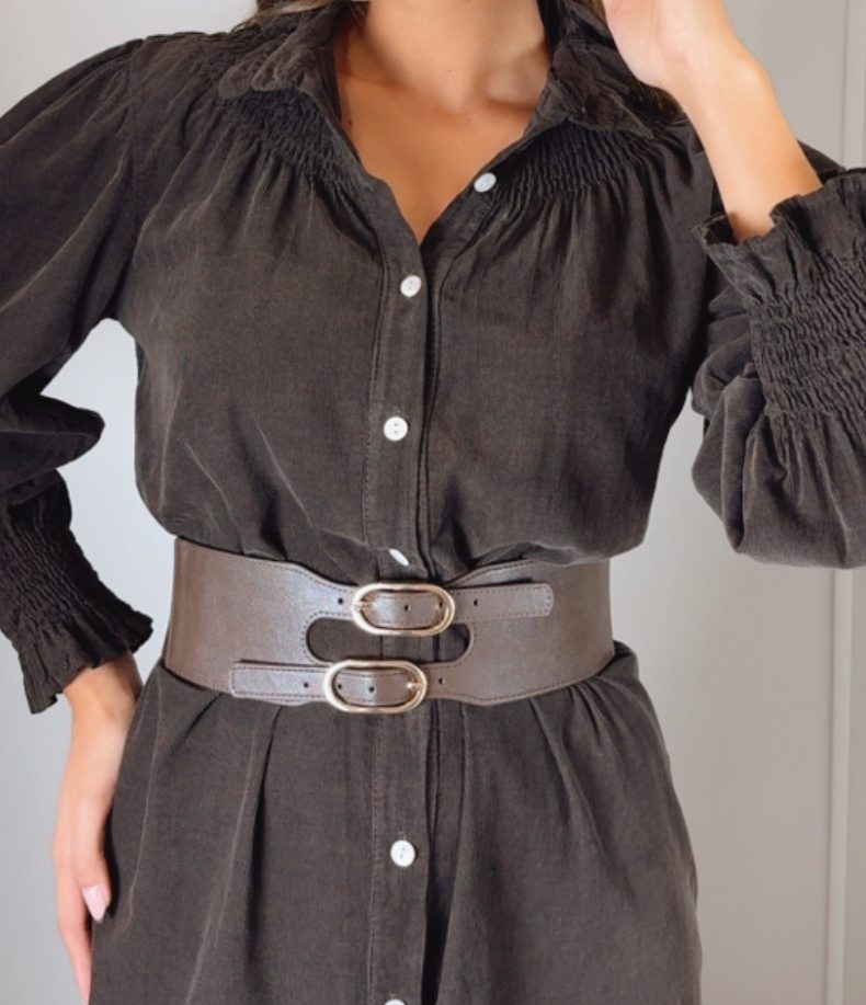 Cinturón Hebilla Marrón Chocolate