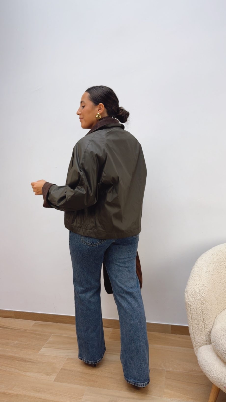 Chaqueta Encerada Caqui