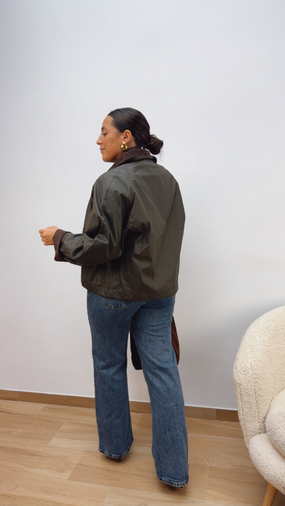 Chaqueta Encerada Caqui