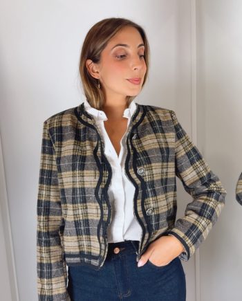 Chaqueta Cuadros Gladys Verdosa