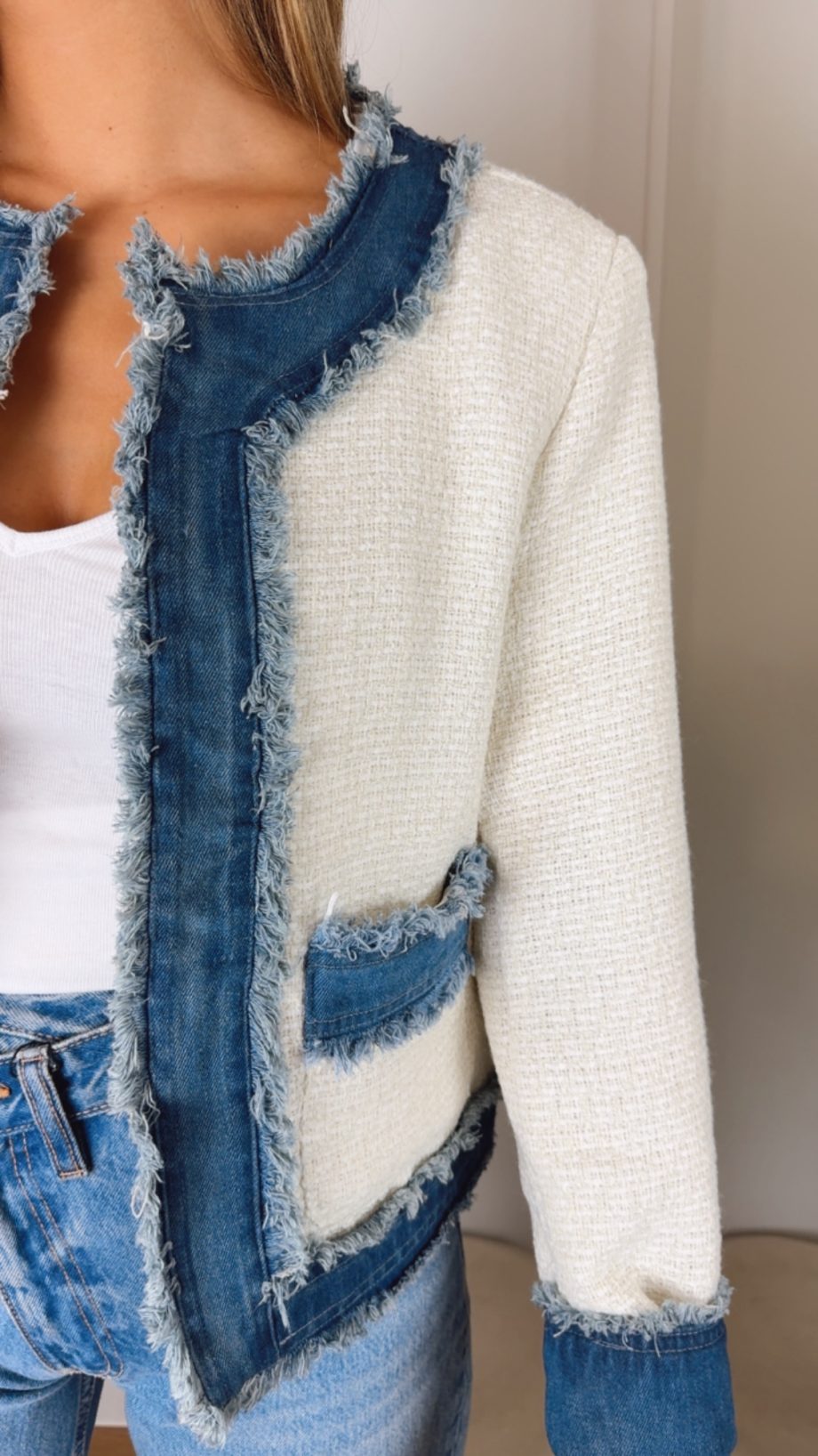Chaqueta Combinada Denim