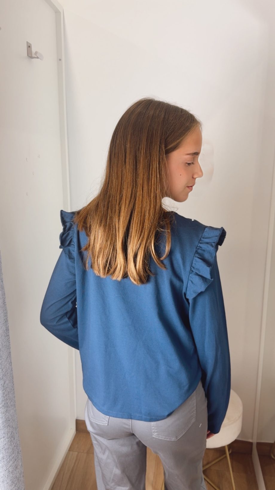 Camiseta Tachas Volante Marino