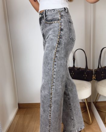 Jeans Tachas Gris
