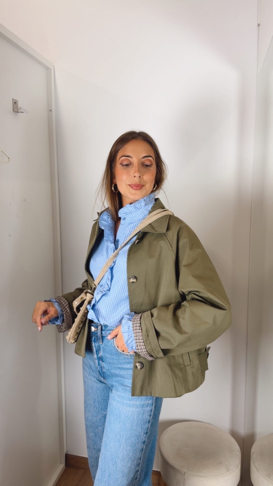 Gabardina Corta Khaki