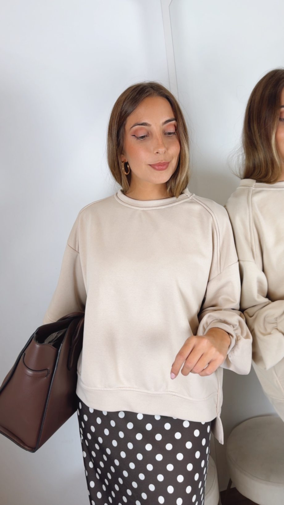 Sudadera Beige