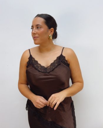 Top Lencero Asimétrico Chocolate