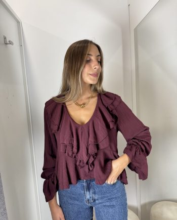 Blusa Glamour Burdeos