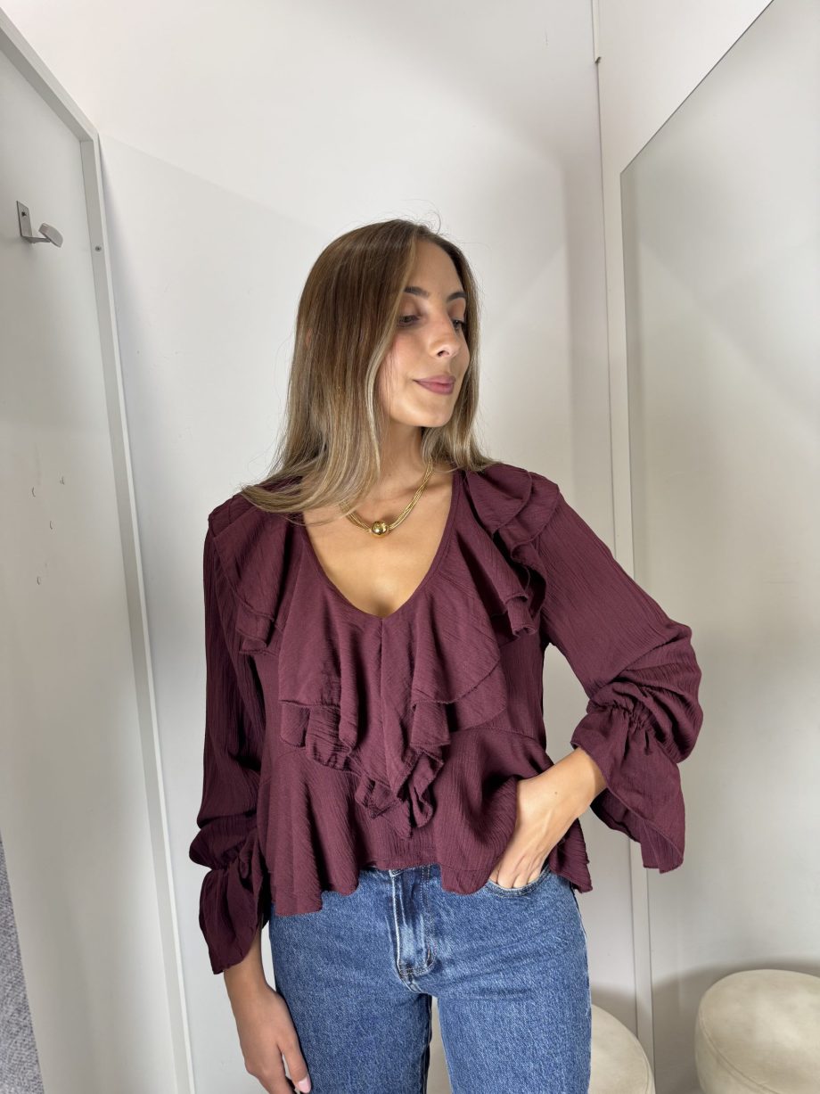 Blusa Glamour Burdeos