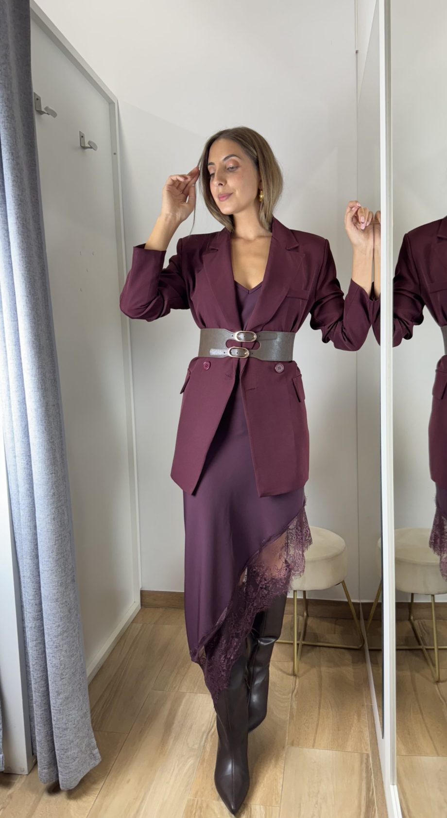 Vestido Lencero Burdeos