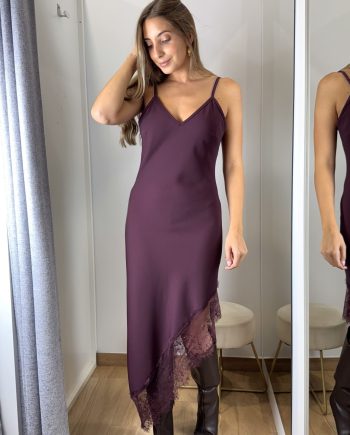Vestido Lencero Burdeos