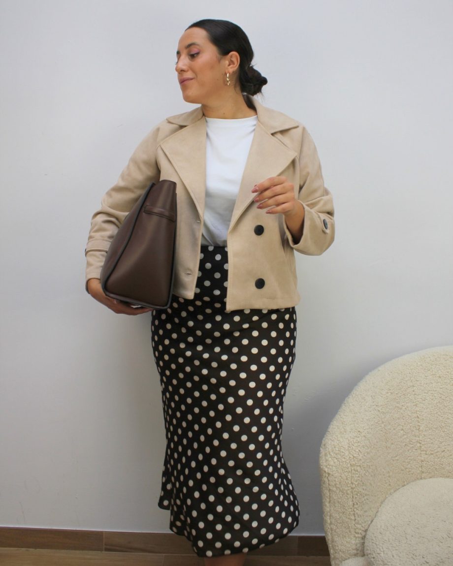 Falda Topos Chocolate