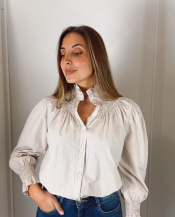 Blusa Cuello Beige