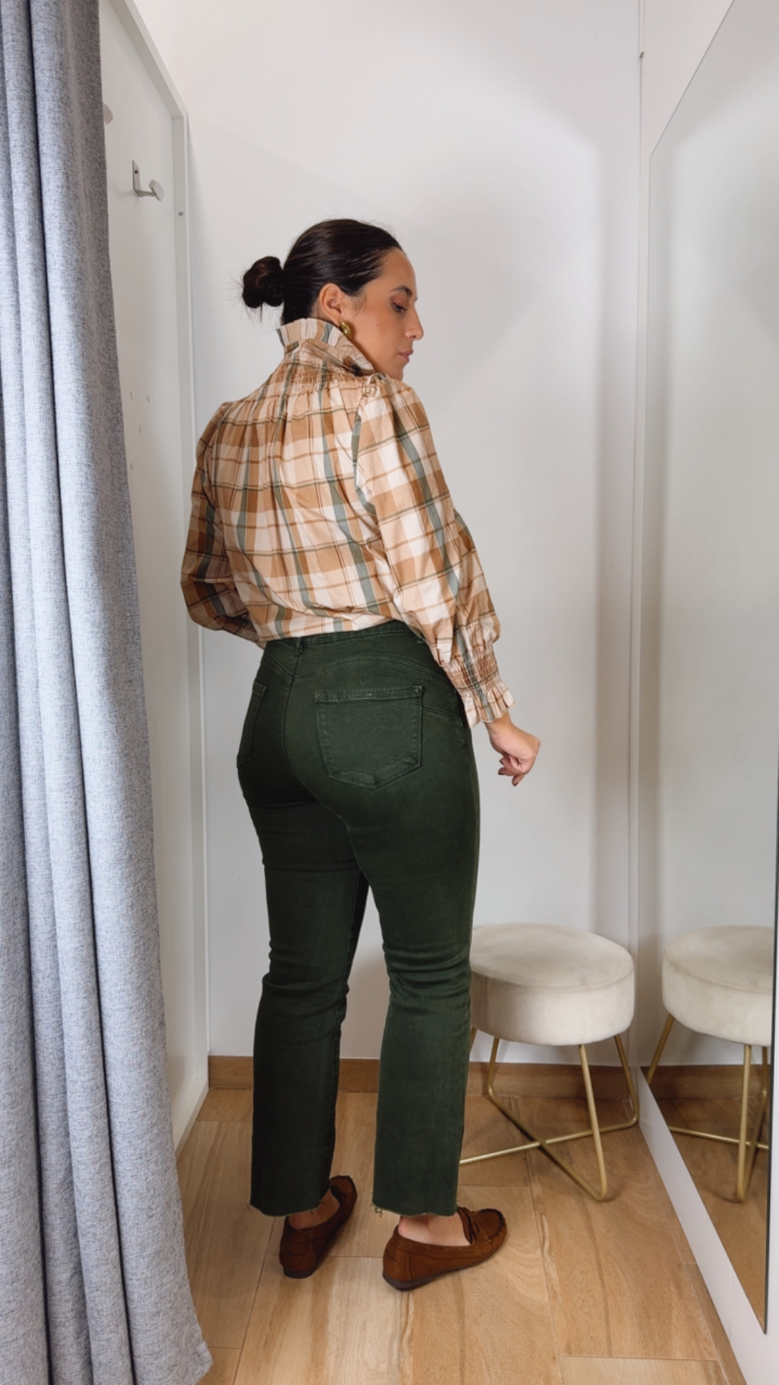 Blusa Cuello Cuadros