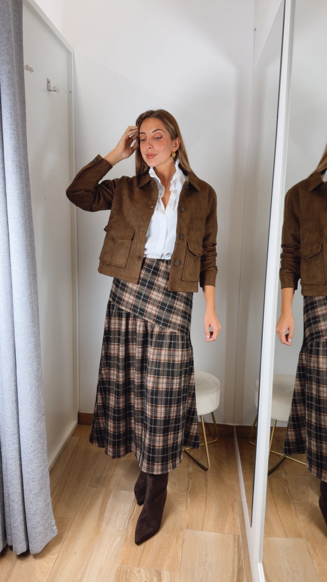 Chaqueta Ante Corta Chocolate