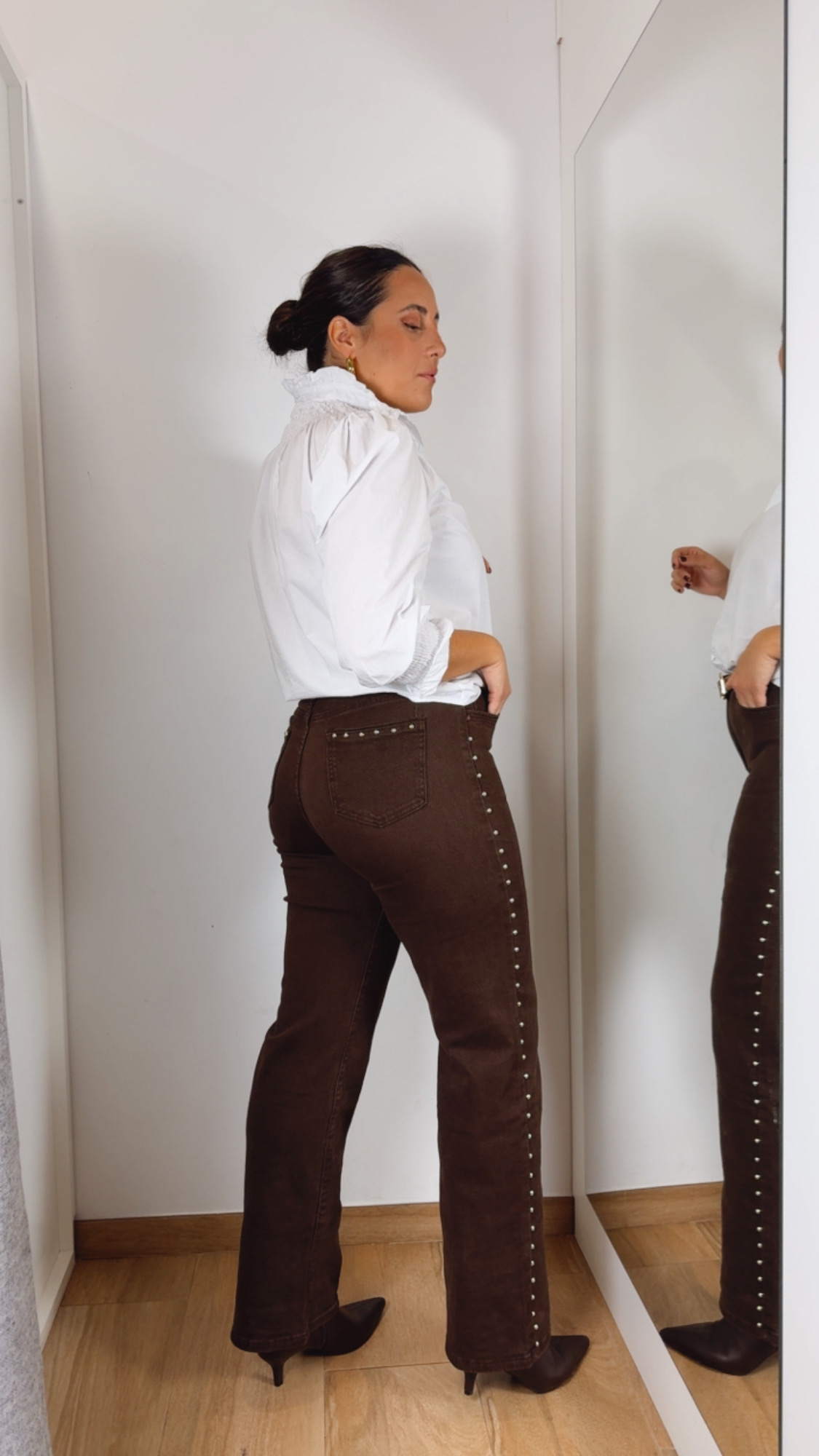 Jeans Tachas Chocolate