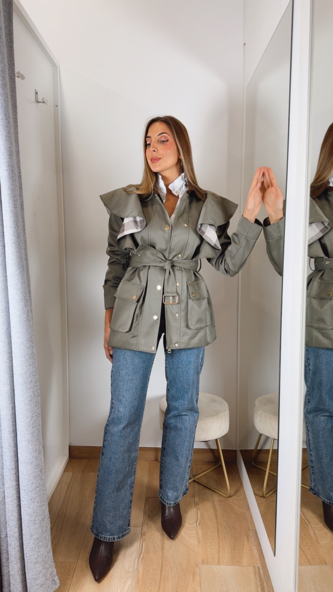 Parka Volantes Khaki