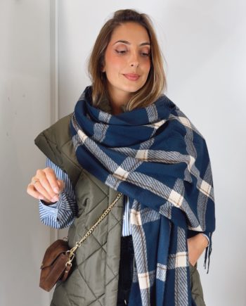 Bufanda Cuadros Marino