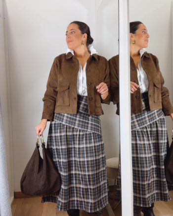 Falda Cuadros Marino y Marrón