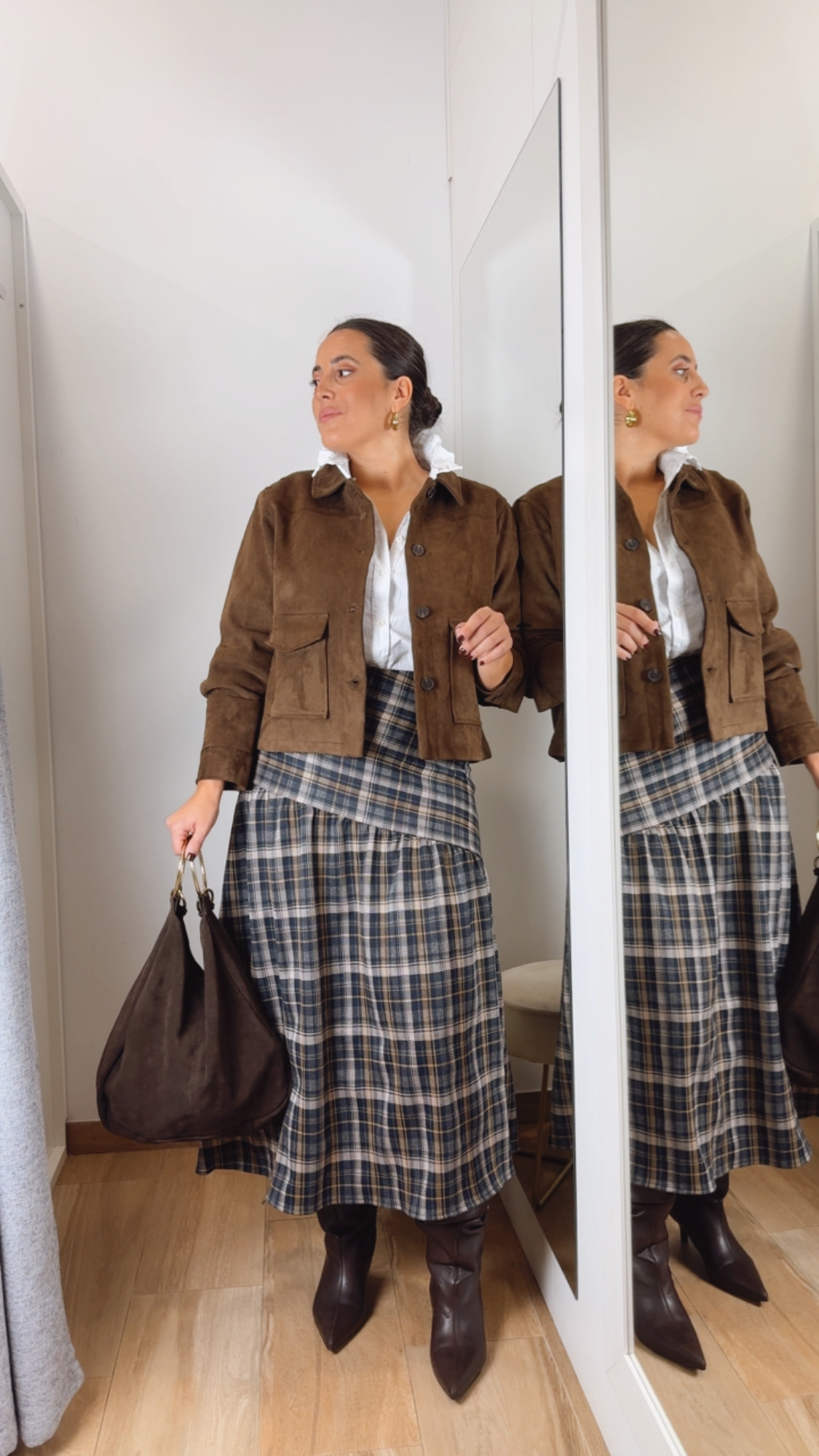 Chaqueta Ante Corta Chocolate