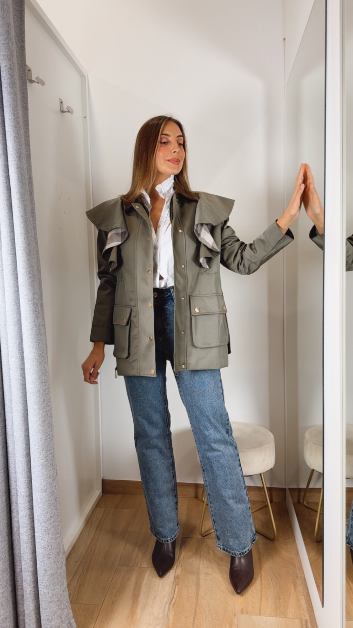 Parka Volantes Khaki