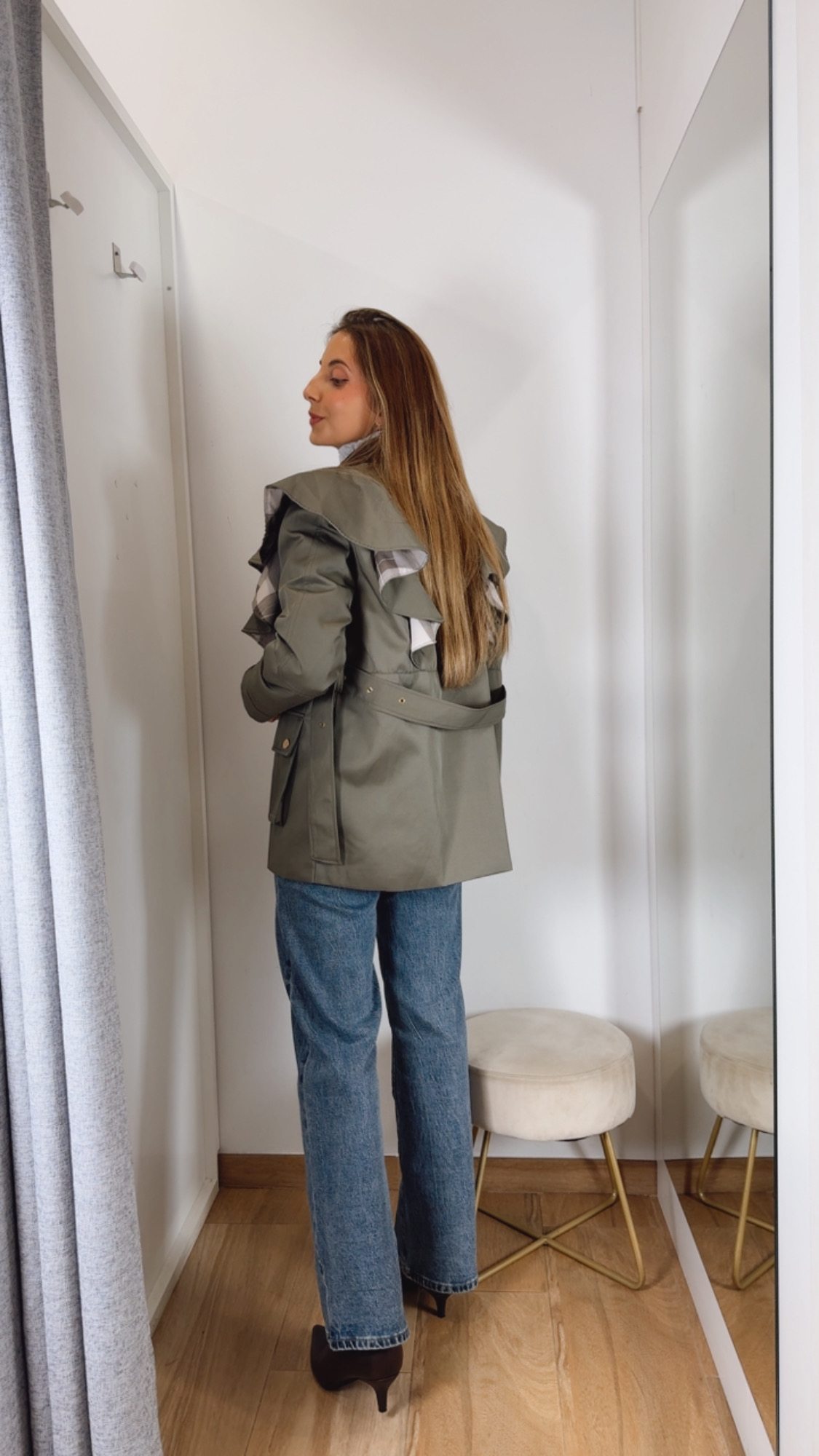 Parka Volantes Khaki