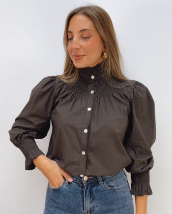 Blusa Cuello Chocolate