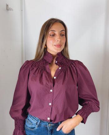 Blusa Cuello Burdeos