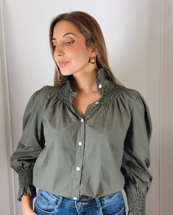 Blusa Cuello Caqui
