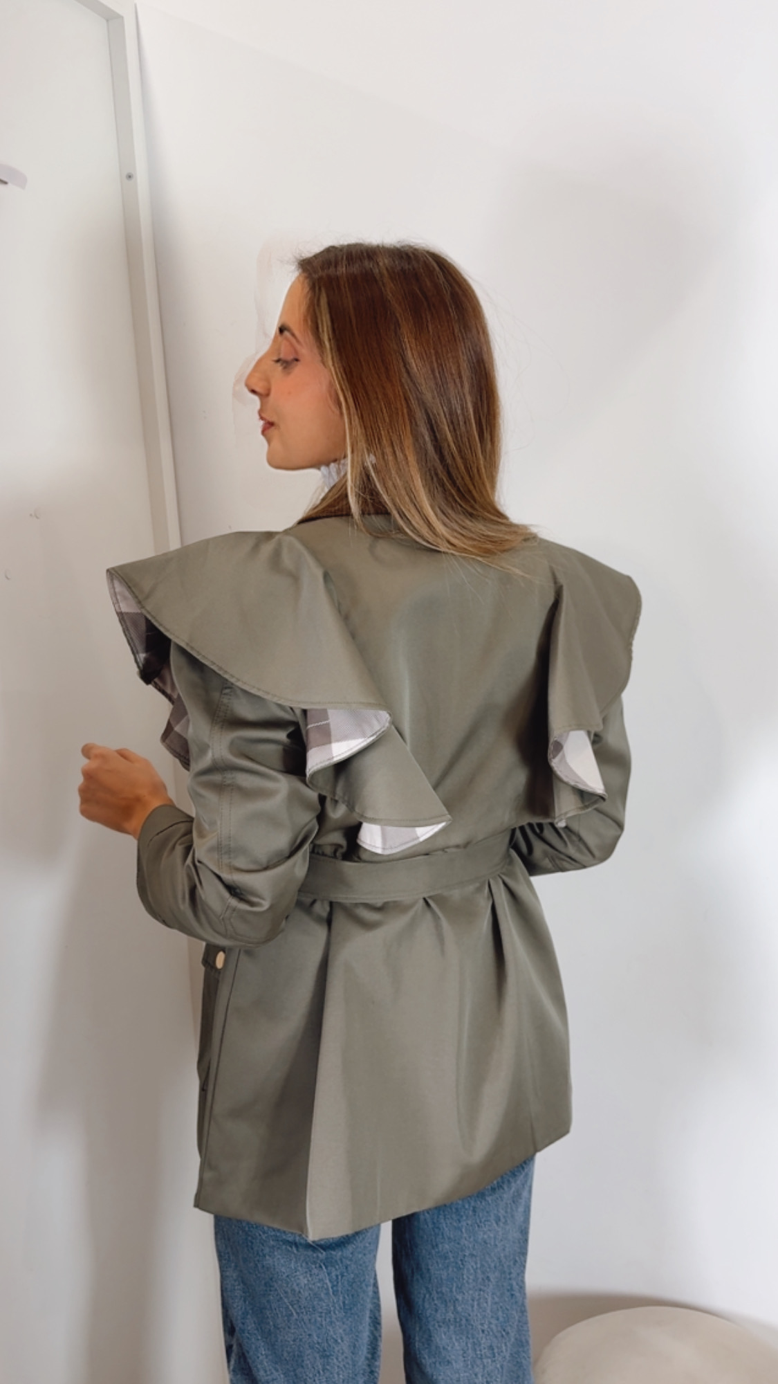 Parka Volantes Khaki