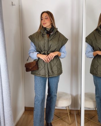 Chaleco Acolchado Verde Khaki