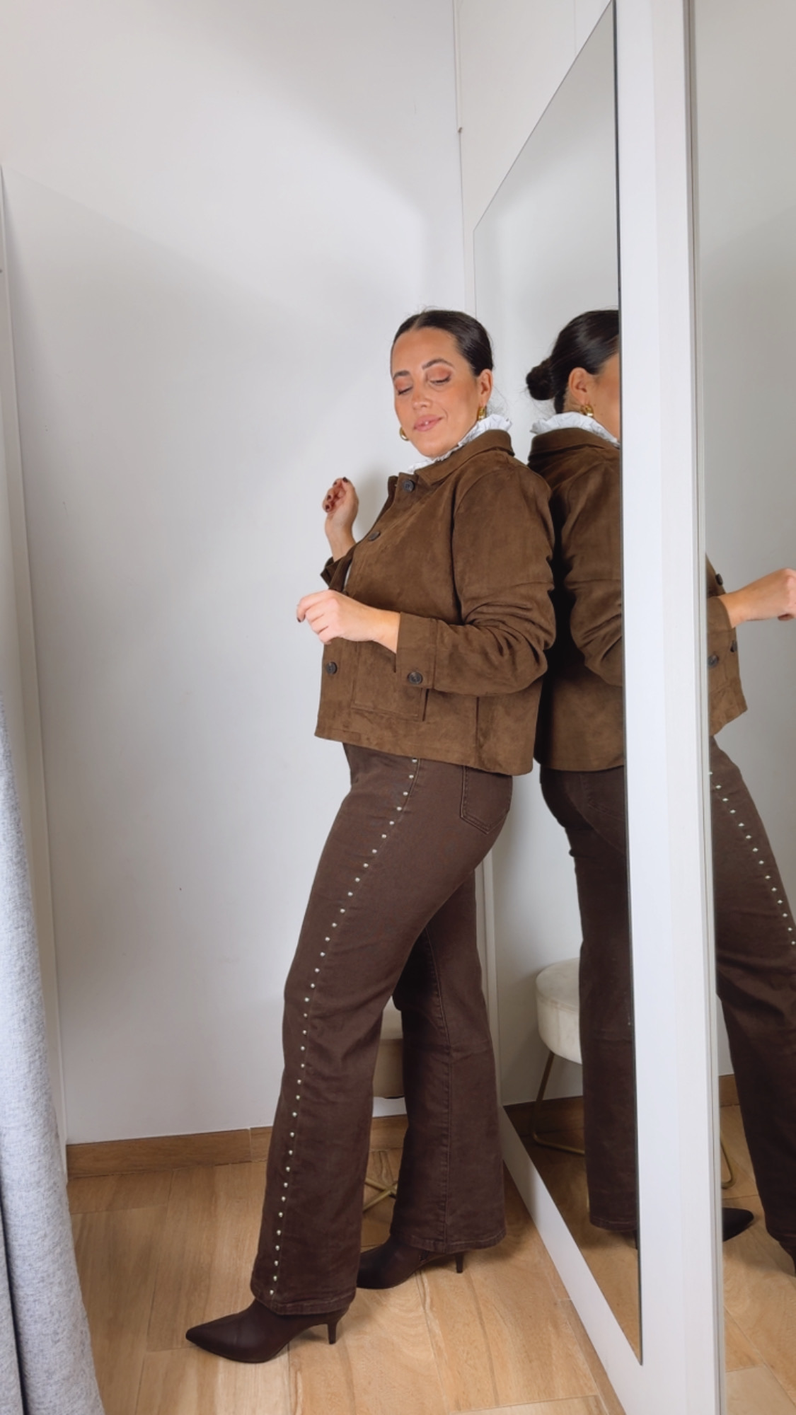 Jeans Tachas Chocolate