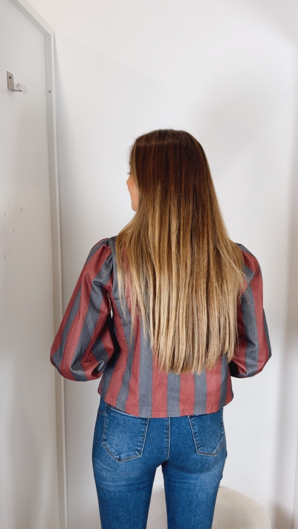 Chaqueta Rayas Teja & Gris