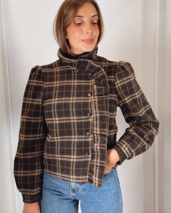 Chaqueta Cuadros Chocolate
