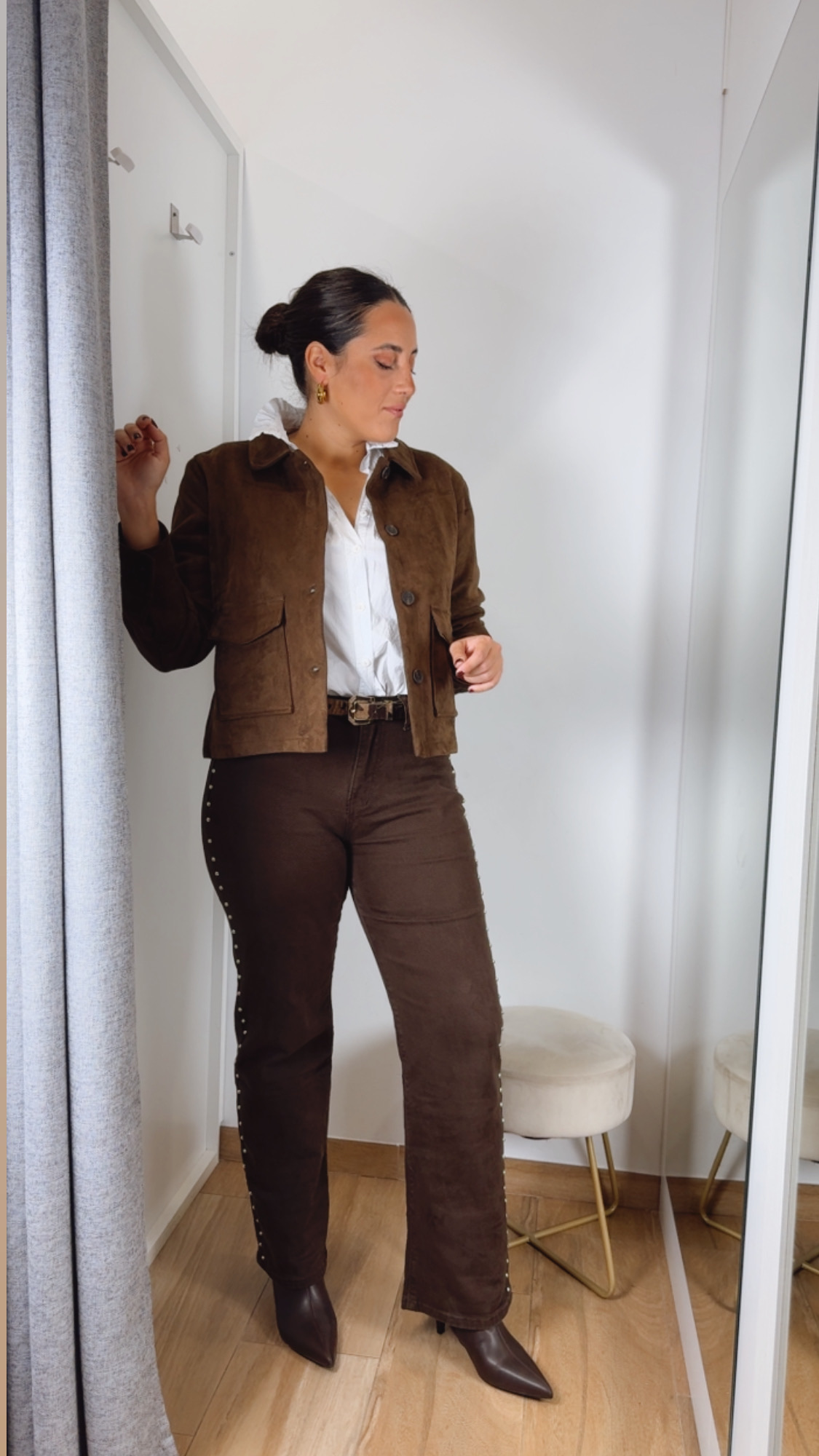 Jeans Tachas Chocolate