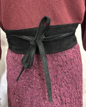 Cinturón Piel Ante Negro