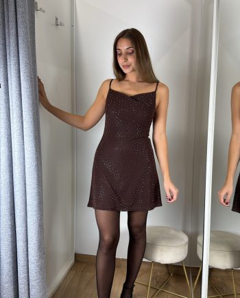 Vestido Brillo Chocolate