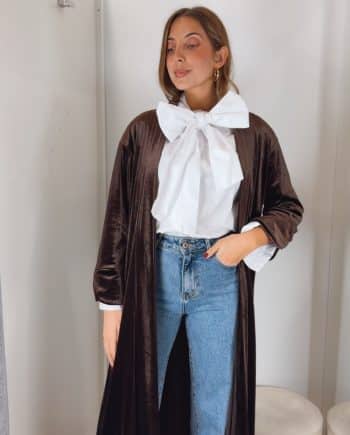 Kimono Terciopelo Marrón